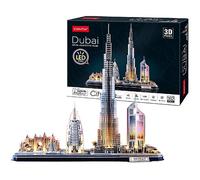 PUZZLE VAN DER MEULEN 3D Skyline Dubai con LED