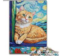 Puzzle Van Gogh Night Sky Cat per adolescenti 1000 pezzi, giocattoli per l'intrattenimento della famiglia, ideali come regalo per tutta la famiglia (26x38cm)