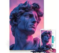 Puzzle Vaporwave con luci al neon per ragazzi,1000 pezzi,gioco stimolante per la mente,montaggio sicuro e attività di gruppo per i propri cari (50x75cm)