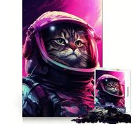 Puzzle Vaporwave Gatto Astronauta da 1000 pezzi, stimolante per la destrezza mentale, ideale per un gioco rilassante e un regalo perfetto (50x75cm)