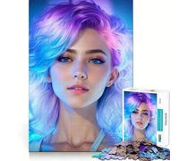 Puzzle Vaporwave Old School Lady da 1000 pezzi per adolescenti, stimolante per la mente, divertimento per tutta la famiglia, bordi precisi, regalo memorabile (38x26cm)