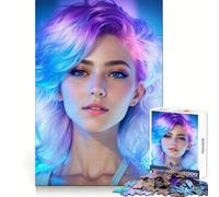 Puzzle Vaporwave Old School Lady da 1000 pezzi per adolescenti, stimolante per la mente, divertimento per tutta la famiglia, bordi precisi, regalo memorabile (38x26cm)