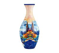 Puzzle Vase For Adults - Unique Flower 3D Made by 160 Curved | Planter Removable Water Cup Home Decoration, Jigsaw Floral Pot Decorative Tabletop Craft DIY Creative Building Toy Ornament Set