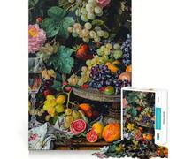 Puzzle "Vaso e Frutta" per adulti,1000 pezzi,gioco stimolante per la mente,dimensioni uniformi,pezzi precisi,ideale da portare in viaggio,gioco per allenare la mente,regalo (38x26cm)
