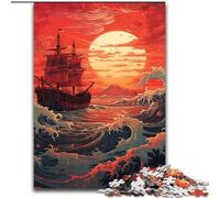 Puzzle "Vecchia nave nell'oceano" per adolescenti, 1000 pezzi, difficile da completare ma divertente e umoristico, regalo di compleanno, regali, arte murale (26x38cm)
