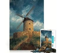 Puzzle "Vecchio mulino a vento in pietra" per adulti, 1000 pezzi Un giocattolo intelligente per la casa, con tagli precisi Decorazione murale 38x52cm