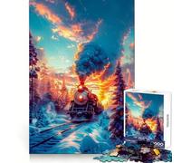 Puzzle "Vecchio treno sui binari" da 1000 pezzi per ragazzi, ideale per stimolare la memoria, favorire la serenità e creare un'atmosfera piacevole (50x75cm)
