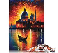 Puzzle Venezia a colori da 1000 pezzi per adulti, difficoltà alta, gioco educativo, regalo di Natale (38x26 cm)
