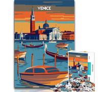 Puzzle Venezia al tramonto da 1000 pezzi per adulti, gioco stimolante e gioco per famiglie, ideale come regalo per tutta la famiglia, 38x26cm