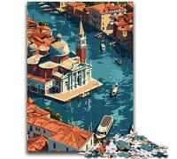 Puzzle Venezia dall'alto da 1000 pezzi per adolescenti e adulti, gioco stimolante e interazione tra genitori e figli, 1000 pezzi (50x75cm)