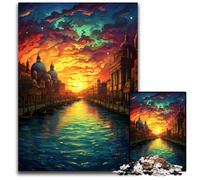 Puzzle Venezia Italia 1000 pezzi per adulti Puzzle per adulti per amanti dei viaggi e coppie Giocattolo stimolante 1000 pezzi (38x26 cm)