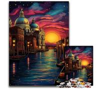 Puzzle Venezia Italia per adulti Puzzle da 1000 pezzi per adulti Attività per famiglie Rompicapo Decorazione per la casa Regalo per le feste 1000 pezzi (75x50 cm)