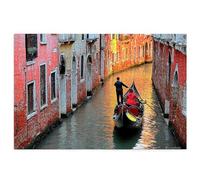 Puzzle Venezia, Puzzle 1000 pezzi Barca in Legno Impegnativi per Adulti, Misura: 75x50cm, Gioco Educativo Fai Da Te con Scatola Regalo per Adulti, Rompecapo per Decorazioni casa, Regalo Donna P-27