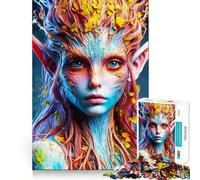 Puzzle "Verdant Muse" per adulti, 1000 pezzi, gioco stimolante per la mente, divertimento tranquillo, taglio preciso, decorazione da parete 38x26cm