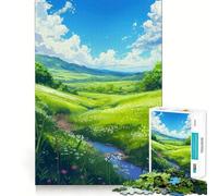 Puzzle "Verdant Valley Breeze" da 1000 pezzi,gioco di concentrazione mentale,tagli di precisione,bordi lisci,attività rilassante per serate tranquille (50x75cm)