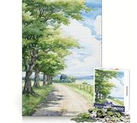 Puzzle Verdant Way da 1000 pezzi per adolescenti, ideale per allenamento intelligente, relax e svago, con taglio perfetto e un regalo perfetto (38x52cm)