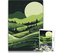 Puzzle verde naturale per adulti da 1000 pezzi, gioco di apprendimento per stimolare la mente, sorpresa premurosa per le celebrazioni, dimensioni 38x26cm