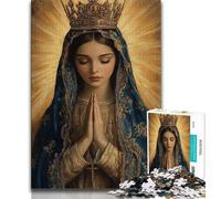 Puzzle Vergine Maria 1000 pezzi per adulti, giocattoli educativi per l'apprendimento, giochi per famiglie con poster abbinato e foglio di quiz 38x26cm