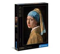 Clementoni- Museum Collection, Girl with Pearl, E.V, Adulti 1000 Pezzi, Arte, Puzzle Quadri, Made in Italy, Multicolore, 39614