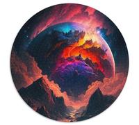 Puzzle "Vetta di montagna mistica" da 1000 pezzi, puzzle rotondo da 1000 pezzi, attività divertenti da fare a casa, regalo di compleanno, regali da viaggio, 67,5x67,5 cm