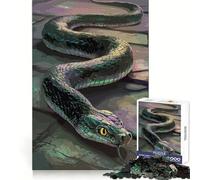 Puzzle vettoriale a forma di serpente da 1000 pezzi per adolescenti, gioco di logica, momento di relax, taglio perfetto, lista dei desideri di Babbo Natale (38x52cm)