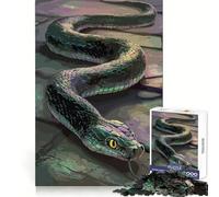 Puzzle vettoriale a forma di serpente da 1000 pezzi per adulti, gioco intelligente, divertimento per tutta la famiglia, taglio preciso, opera d'arte (38x26cm)