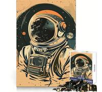 Puzzle vettoriale con astronauta, 1000 pezzi, ideale per adolescenti, per un allenamento mentale rilassante, un hobby perfetto come regalo di Natale (50x75cm)