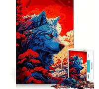 Puzzle vettoriale del lupo,1000 pezzi,gioco stimolante per la mente,incastro perfetto,intrattenimento domestico confortevole per tutti (38x26cm)
