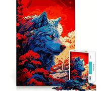 Puzzle vettoriale del lupo per adulti,1000 pezzi,gioco stimolante per la mente,pezzi precisi e facili da incastrare,attività rilassante di gruppo al chiuso (50x75cm)