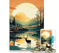 Puzzle vettoriale Foresta Selvaggia da 1000 pezzi,gioco di logica divertente,design a incastro perfetto, riunioni di famiglia (38x26cm)