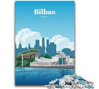Puzzle Viaggio a Bilbao 1000 pezzi per adulti, giocattolo educativo intellettuale decomprimente, gioco educativo per compleanno, Natale 2000 pezzi (70x100cm)