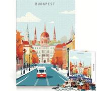 Puzzle "Viaggio a Budapest" per adulti, 1000 pezzi, stimolante per la memoria e il tempo libero, con bordi nitidi, regalo speciale (50x75cm)