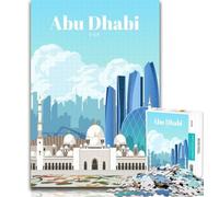 Puzzle Viaggio ad Abu Dhabi Puzzle 1000 pezzi per adolescenti, giocattolo educativo intellettuale decomprimente Regali di Babbo Natale segreto 26x38cm