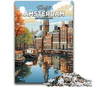 Puzzle "Viaggio ad Amsterdam" da 1000 pezzi per adulti, regalo di compleanno per trascorrere il tempo in casa, regali, decorazioni murali per 14+ anni, 2000 pezzi (70x100cm)