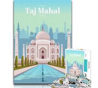 Puzzle "Viaggio al Taj Mahal" da 1000 pezzi per adolescenti, giochi educativi, decorazioni per la casa, ideali come regalo per tutta la famiglia, 75x50cm