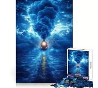 Puzzle "Viaggio in treno attraverso la tempesta" per adolescenti, 1000 pezzi, allenamento intelligente, svago consapevole, taglio perfetto, regalo pensato (38x52cm)