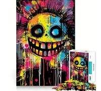 Puzzle "Vibrant Smiles Crazy Vibes" da 1000 pezzi,gioco di abilità mentale,incastro stabile,parti che non si spostano,passatempo divertente per i lunghi weekend (50x75cm)