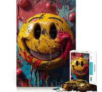 Puzzle "Vibrant Smiles Crazy Vibes" per adulti,1000 pezzi,gioco di concentrazione,taglio di precisione,bordi lisci,divertente sfida per i momenti di attesa (50x75cm)