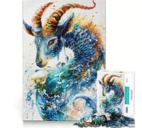 Puzzle vibrante Capricorno da 1000 pezzi per adolescenti,ideale per stimolare la mente,creare un'attività creativa di taglio di alta precisione e rilassante (50x75cm)