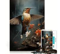 Puzzle vibrante con 1000 pezzi a forma di martin pescatore,gioco di concentrazione mentale,taglio di precisione,bordi lisci,gioco significativo per costruire connessioni (50x75cm)