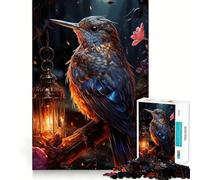 Puzzle vibrante con 1000 pezzi a tema martin pescatore per adolescenti stimola la mente,divertente,con taglio di alta precisione,attività creativa e rilassante (38x26cm)