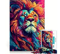 Puzzle vibrante con leone delle Highlands,1000 pezzi,gioco di memoria,taglio di precisione,attività creativa interattiva per stimolare la mente a casa (50x75cm)