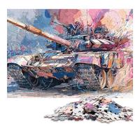 Puzzle vibranti per adulti, motivo: carro armato, 1000 pezzi, puzzle per adulti e adolescenti, gioco per famiglie, 1000 pezzi (75x50 cm)