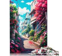 Puzzle "Vicino alla stazione", 100% carta riciclata, puzzle rettangolare per bambini adulti, regalo di Natale, 1000 pezzi (38x26 cm)
