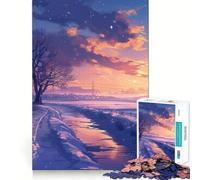 Puzzle Vigilia d'Inverno 1000 pezzi Gioco di logica e stimolazione mentale Incastri perfetti Nessun pezzo si stacca Sfida interattiva per la casa (38x52cm)