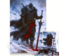 Puzzle Viking Berserk Snow Knight per ragazzi, 1000 pezzi, allenamento intelligente, divertimento e svago, taglio perfetto, Natale gioioso (38x52cm)