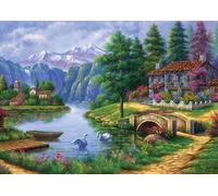 Puzzle Villaggio al lago 1500 pezzi