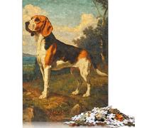Puzzle vintage a forma di cane Beagle, giochi creativi, 100% in cartone riciclato, per adulti, regali di Natale, 1000 pezzi (75x50 cm)