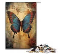 Puzzle vintage a forma di farfalla da 1000 pezzi per adulti giochi di puzzle in legno per famiglie 1000 pezzi (75x50 cm)