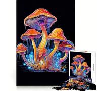 Puzzle vintage a forma di fungo da 1000 pezzi per adolescenti, allenamento della memoria, evasione rilassante, taglio perfetto, regalo invernale (38x26cm)